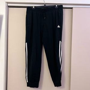 Adidas Black 3 Stripes Sweatpants